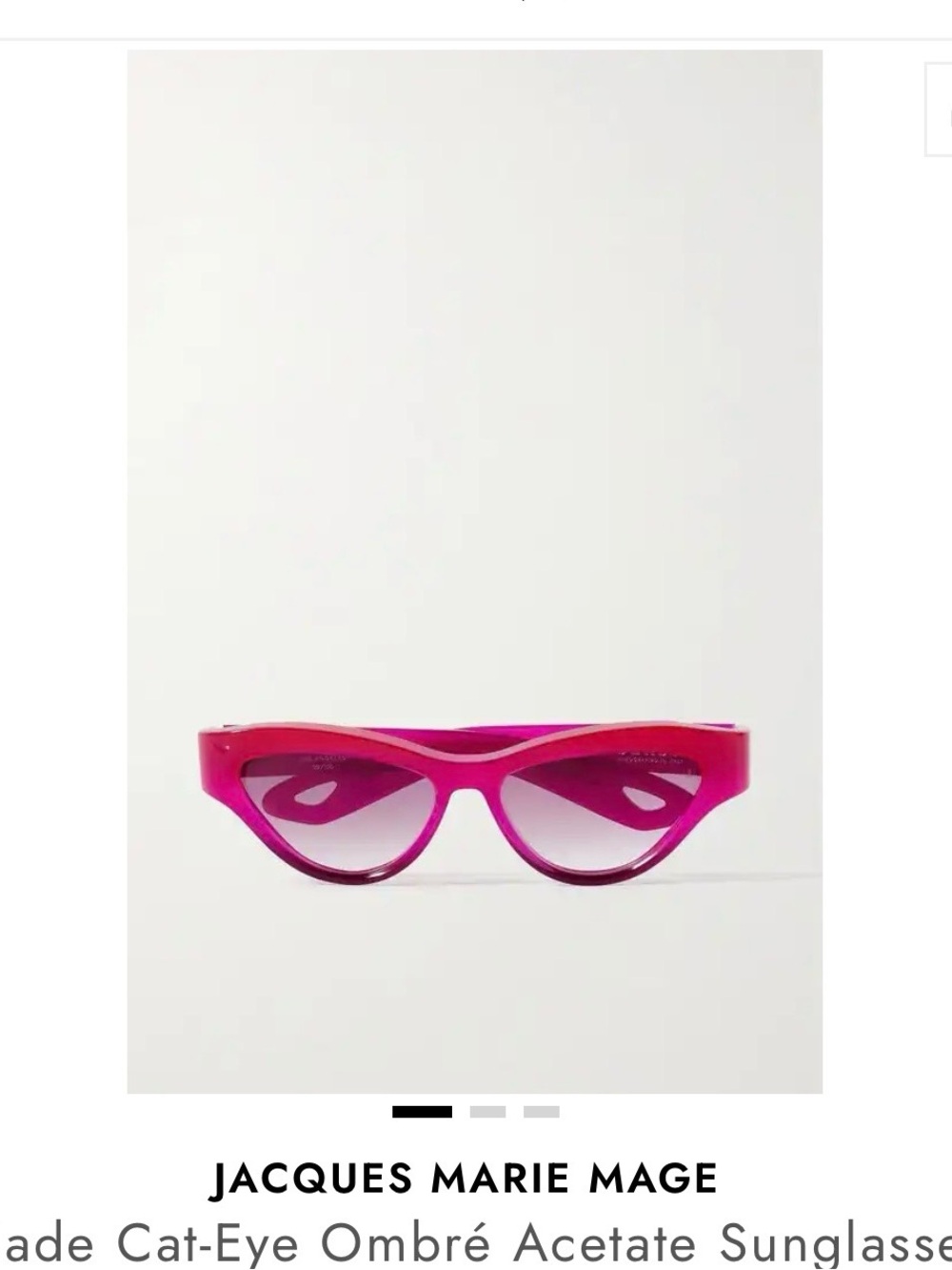 Jacques Marie Mage “Slade” Cat-Eye Sunglasses